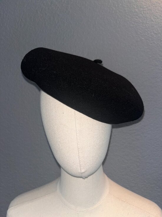 Hermès Bonnie Beret Black 100% Merino Wool Clou de Sel Hat New with Tags Size 58 main image 14